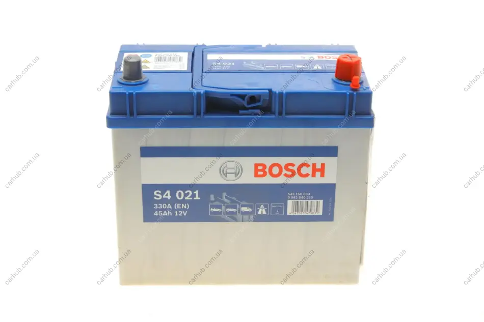 Акумуляторна батарея 45Ah/330A (238x129x227/+R) S4 Азія BOSCH 0 092 S40 210 (фото 1)