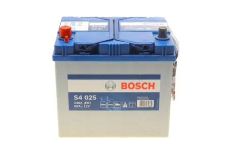 Акумуляторна батарея 60Ah/540A (232x173x225/+L/B00) S4 Азія BOSCH 0 092 S40 250