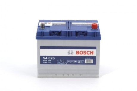 Аккумуляторная батарея 70Ah/630A (261x175x220/+R) S4 Азия BOSCH 0 092 S40 260