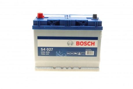 Батарея акумуляторна 12В 70Аг 630А(ASIA) L+ (261x175x220) BOSCH 0 092 S40 270 (фото 1)