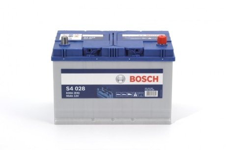 Батарея акумуляторна 12В 95Аг 830А(ASIA) R+ BOSCH 0 092 S40 280 (фото 1)