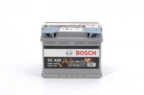 Батарея акумуляторна AGM 12В 60Аг 680А(EN) R+ BOSCH 0 092 S5A 050 (фото 1)