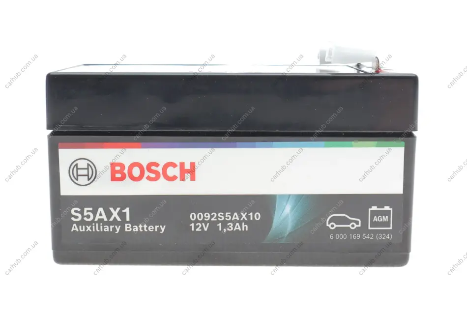Акумуляторна батарея 1.3Ah S5AX Aux (97x48.5x58/+L/BO) (AGM/допоміжна) BOSCH 0 092 S5A X10 (фото 1)