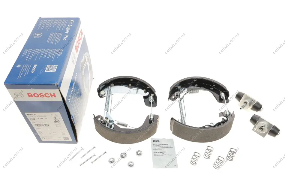 Колодки гальмівні (задні) Daewoo Lanos 97-/Opel Astra F/G/Vectra A (барабанні) (200x45)(+циліндри) BOSCH 0 204 114 582 (фото 1)