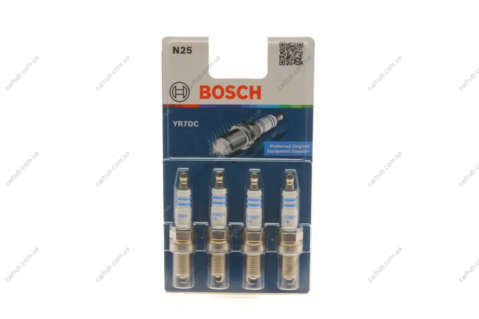 Свічка запалювання Fiat Fiorino/Panda/Punto/Doblo 1.2/1.4i 97- (к-кт 4 шт) BOSCH 0 242 135 801 (фото 1)