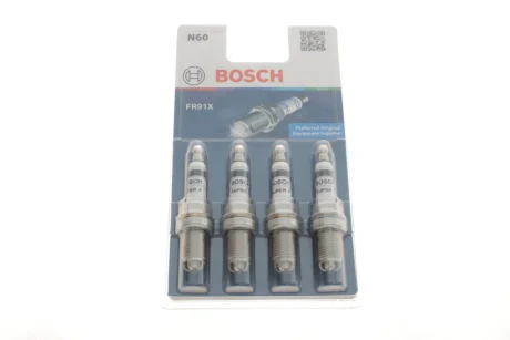Свічка запалювання (к-кт 4шт) Opel Astra F/G/Combo 1.4-2.0 i 91- (Super 4) BOSCH 0 242 222 804