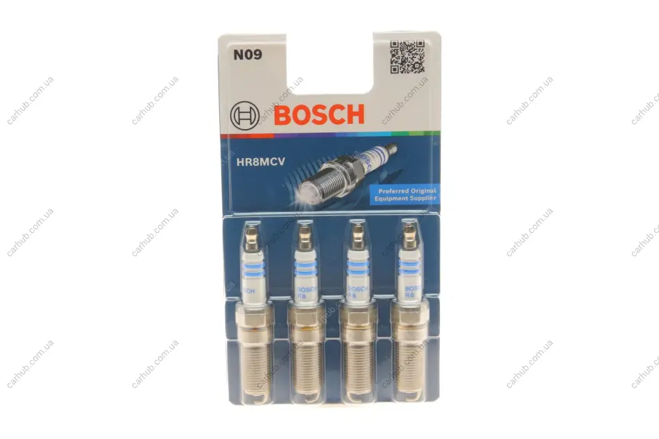 Свічка запалювання ((EN) price per 4 piece) VOLVO C30, S40 II, V50 CHEVROLET CAPTIVA, COBALT, HHR FORD B-MAX, C-MAX, C-MAX II, COUGAR, COURIER, ESCORT CLASSIC, ESCORT V, ESCORT VI 1.0-3.0 01.89- BOSCH 0 242 229 986 (фото 1)