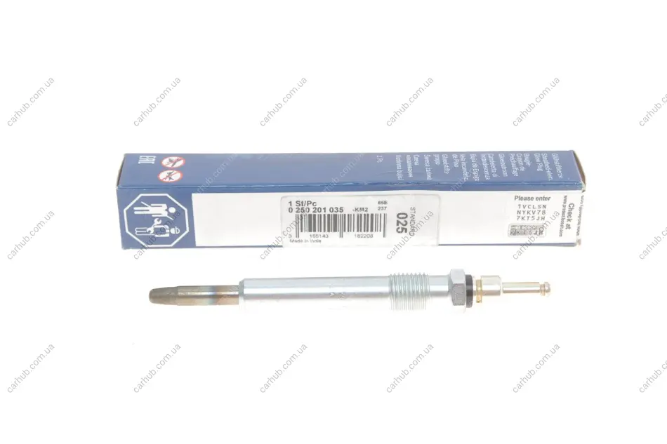 Свічка розжарювання MB OM604-606 (11.5V) (M12x1.25/4.5s) BOSCH 0 250 201 035 (фото 1)