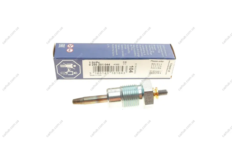 Свічка розжарювання MB OM615-617 (11V) (M18x1.5/10s) BOSCH 0 250 201 044 (фото 1)