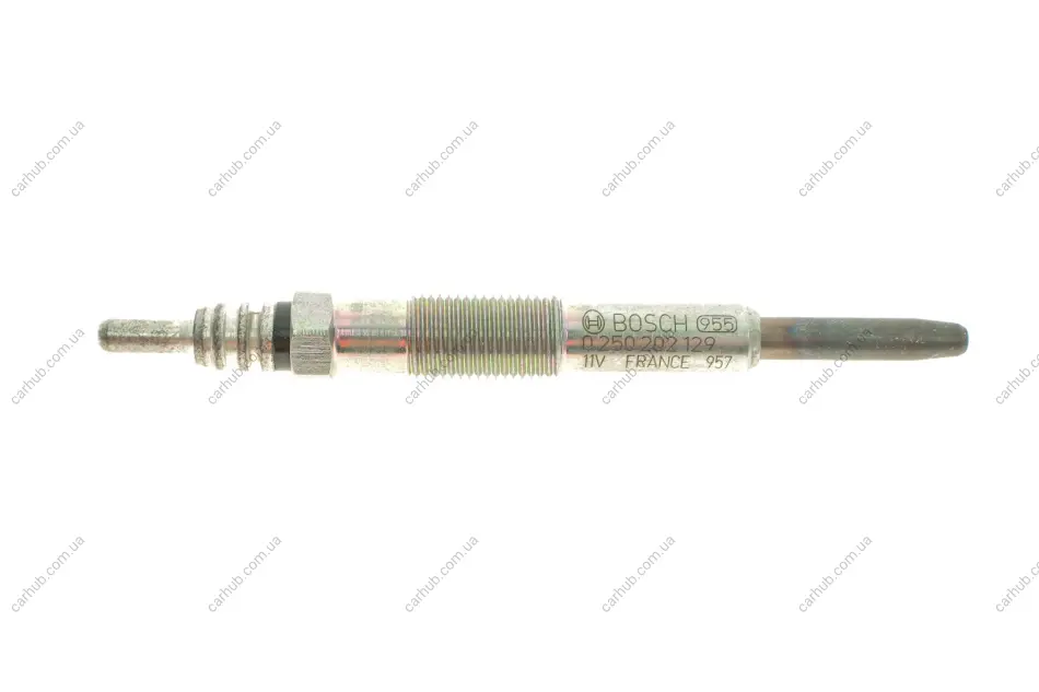 Свічка накалу DACIA PICK UP, SOLENZA RENAULT CLIO II, KANGOO, KANGOO EXPRESS, MEGANE I, MEGANE I CLASSIC, MEGANE SCÉNIC, SCENIC I, TRAFIC SUZUKI SAMURAI 1.9D 08.95- BOSCH 0 250 202 129 (фото 1)