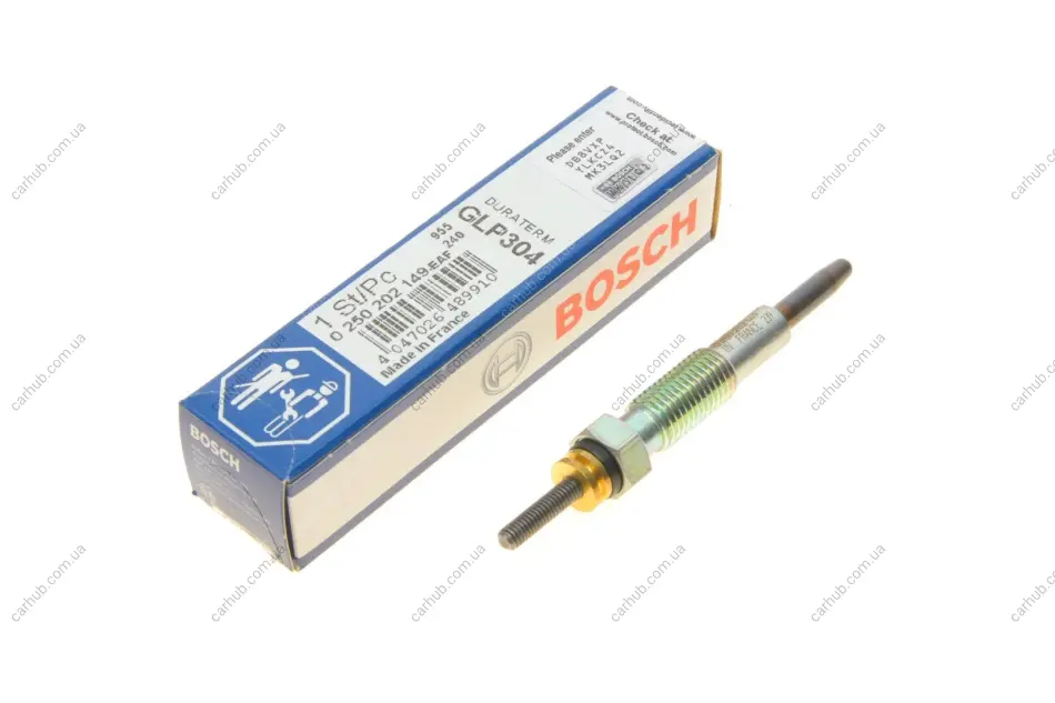 Свічка розжарювання Mitsubishi Pajero/Mitsubishi L 200/300/Kia Pregio 2.5TD 86- (11V) BOSCH 0 250 202 149 (фото 1)