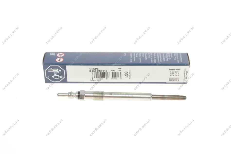 Свічка розжарювання VW Passat/Audi A4/A6 2.5TDI 98- (12V) BOSCH 0 250 212 018 (фото 1)