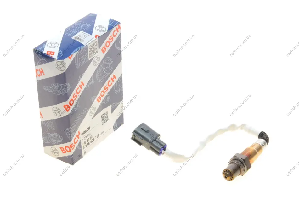 Лямбда-зонд (кількість дротів 4, 303мм) CITROEN C1 PEUGEOT 107 TOYOTA AYGO, YARIS, YARIS / VIOS 1.0/1.0LPG 06.05-06.20 BOSCH 0 258 006 720 (фото 1)