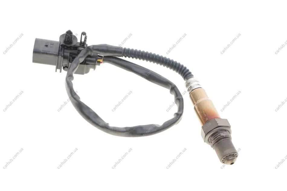 Лямбда-зонд (кількість дротів 5, 510мм) VOLVO C30, S60 I, S60 II, S80 II, V40, V60 I, V70 II, V70 III, XC60 I, XC70 I, XC70 II, XC90 I FORD TRANSIT, TRANSIT TOURNEO 1.6-2.4DH 01.01-07.18 BOSCH 0 258 017 454 (фото 1)