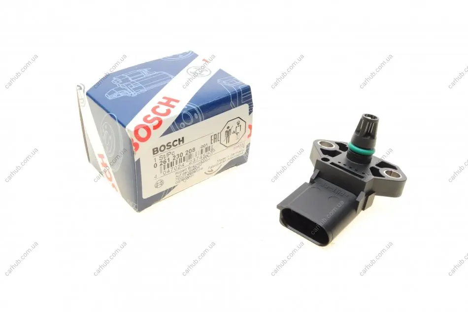 Датчик тиску наддува VW T5/T6 2.0 TSI 16V 09- BOSCH 0 261 230 208 (фото 1)