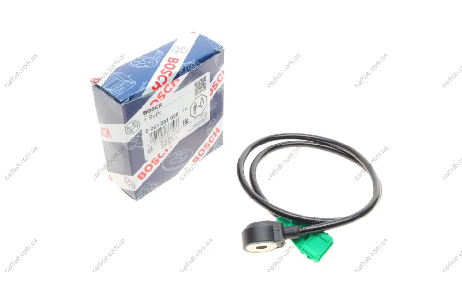 Датчик детонації VW Golf II/Passat 83-00 BOSCH 0 261 231 038 (фото 1)