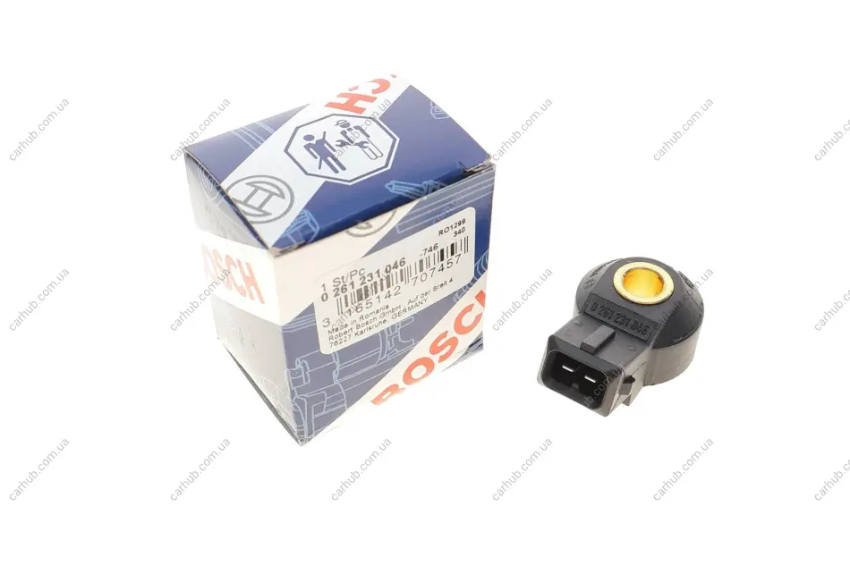 Датчик детонації Renault Megane I/Laguna I/Volvo S40/S90/Peugeot 405 I BOSCH 0 261 231 046 (фото 1)