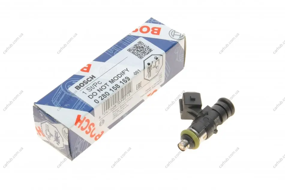Паливний інжектор FIAT DOBLO, PALIO, PANDA, PUNTO, SEICENTO / 600, SIENA, STRADA LANCIA Y, YPSILON SEAT CORDOBA, CORDOBA VARIO, IBIZA II, INCA SKODA FELICIA I, FELICIA II 1.1-1.6 09.92- BOSCH 0 280 158 169 (фото 1)