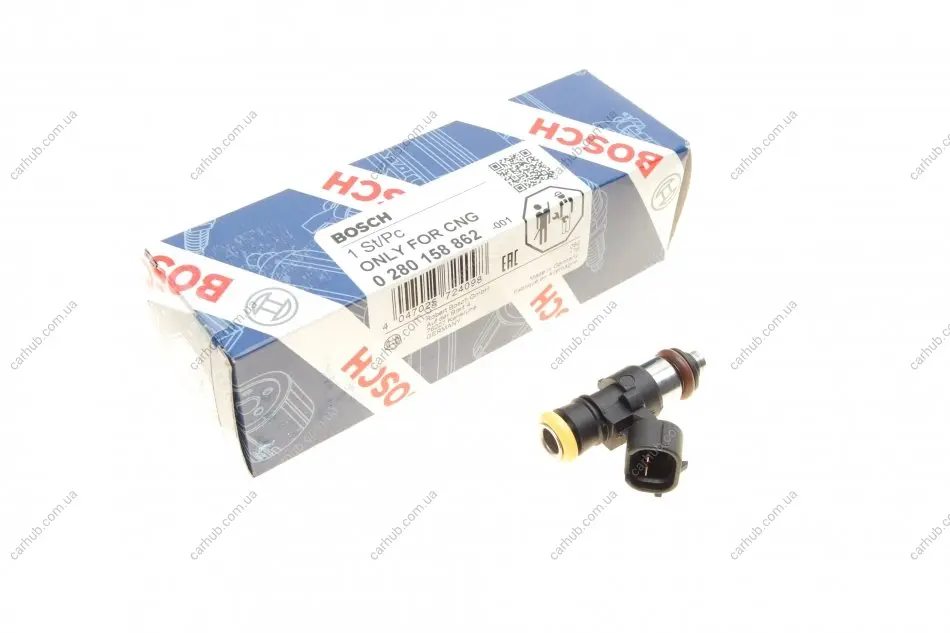 Форсунка паливна VW Caddy 2.0 06-15/1.4TGI 15-/Passat 1.4TSI 10-14 (CNG) BOSCH 0 280 158 862 (фото 1)