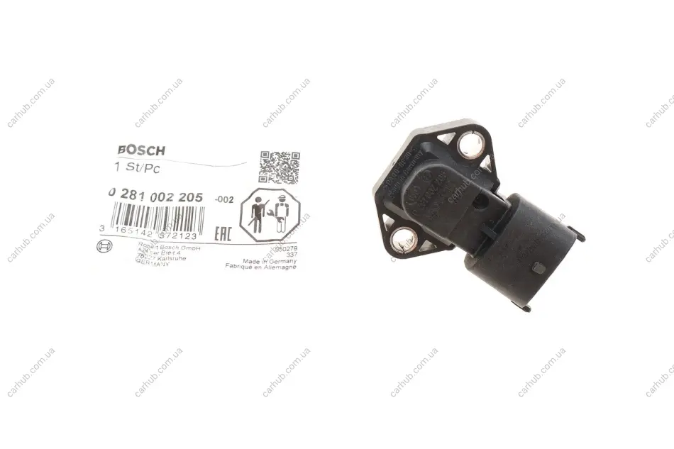 Датчик тиску наддува Fiat Ducato/Iveco Daily III 2.5D/2.8D 98- BOSCH 0 281 002 205 (фото 1)