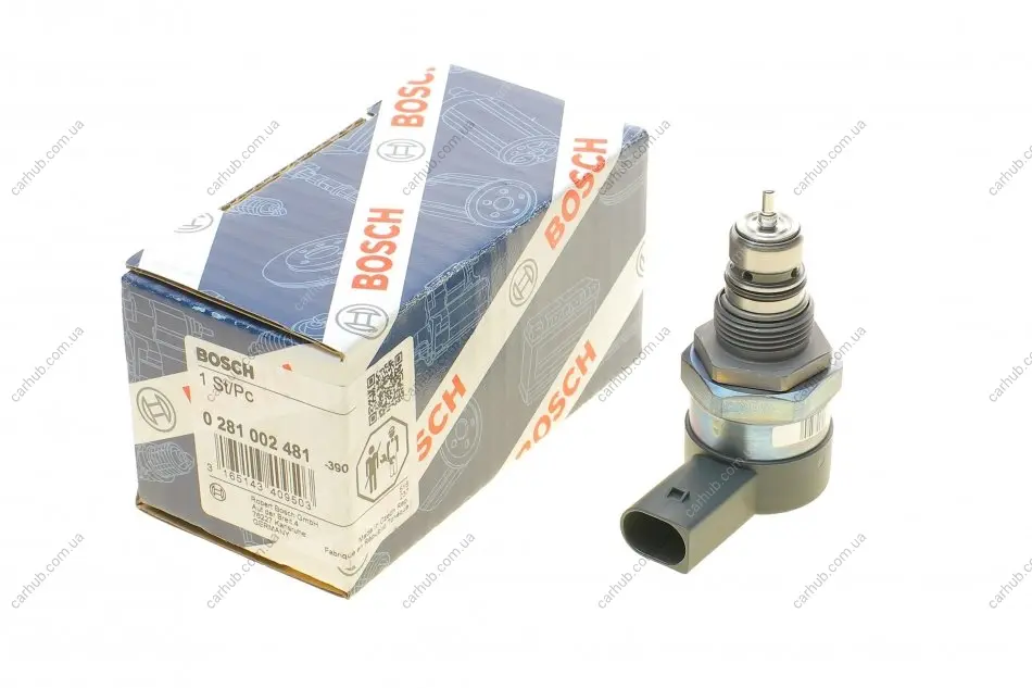 Клапан редукційний рейки паливної MB E-class (W211) OM647/OM648) 02-08/BMW 5 (E60) (M57/M47) 04-10 BOSCH 0 281 002 481 (фото 1)