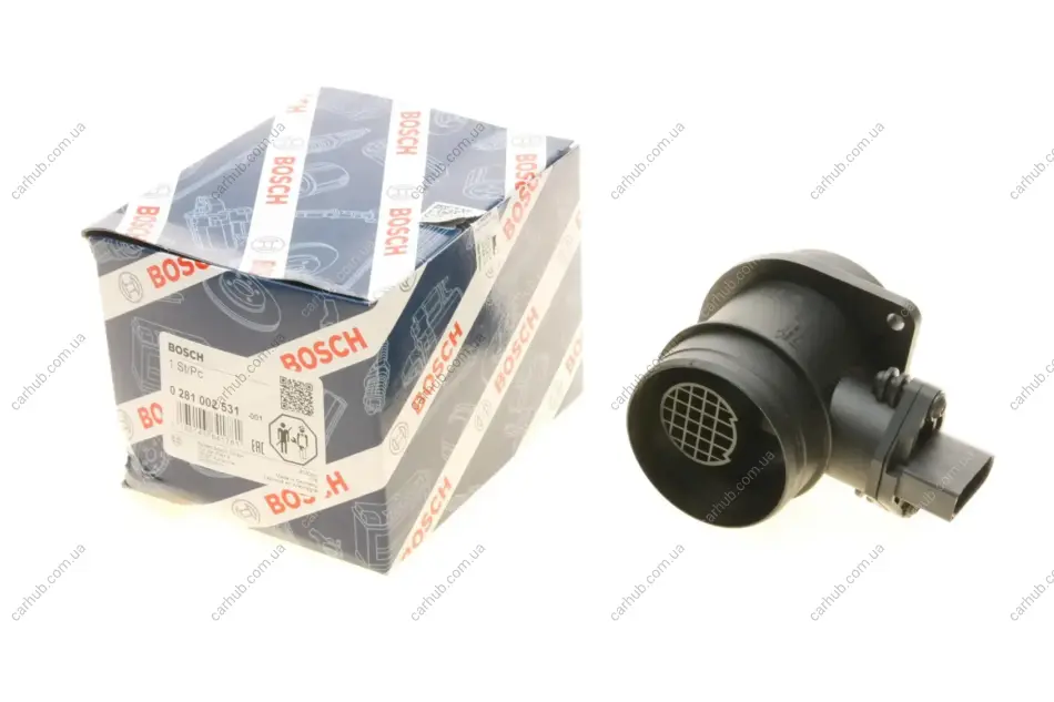Расходомер повітря VW T5/Caddy III 1.9TDI/SDI 03- BOSCH 0 281 002 531 (фото 1)
