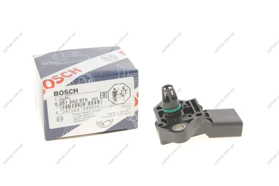Датчик тиску наддува Audi A4/Porsche Cayenne 1.0-6.8 03- BOSCH 0 281 002 976 (фото 1)