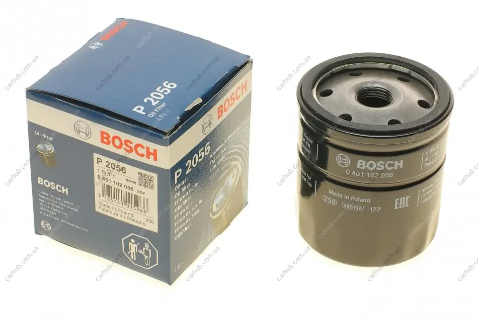 Фільтр масляний Opel 1.0-2.4i 62-00 (бензин) BOSCH 0 451 102 056 (фото 1)
