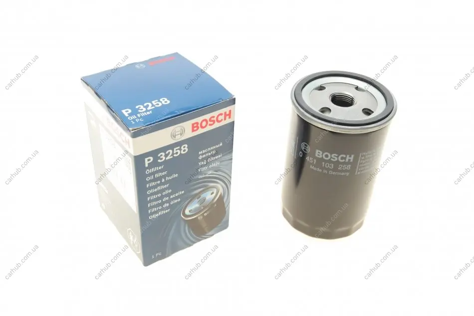 Фільтр масляний Jeep Cherokee (XJ) 2.5 TD 95-01 BOSCH 0 451 103 258 (фото 1)