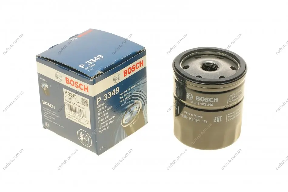 Фільтр масляний Fiat Panda/Uno/Lancia Delta/Thema 2.0 HF 78-94 BOSCH 0 451 103 349 (фото 1)
