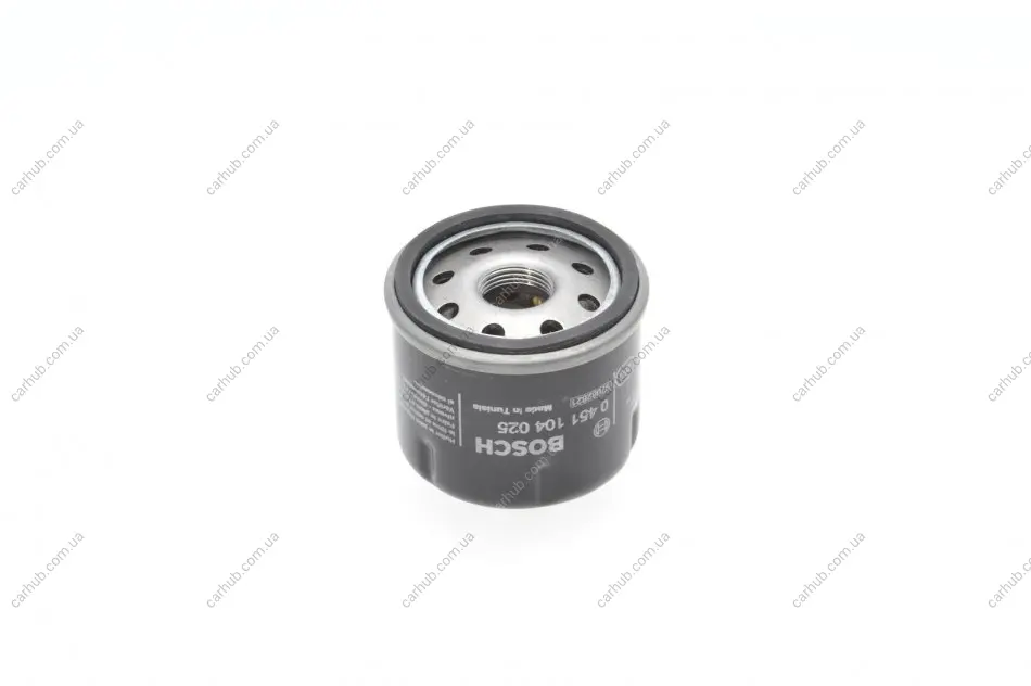 Масляний фільтр AIXAM CITY, CROSSLINE DACIA LOGAN, LOGAN II, LOGAN MCV II, SANDERO, SANDERO II NISSAN KUBISTAR RENAULT CLIO I, CLIO II, CLIO III, CLIO IV, KANGOO 0.4D-1.2LPG 01.96- BOSCH 0 451 104 025 (фото 1)