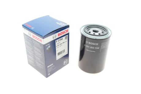 Масляний фільтр ALFA ROMEO 75, 90, F11 / F12 GAZ GAZELLE, SOBOL, VOLGA LAND ROVER RANGE ROVER I RENAULT 30 ROVER 2000-3500, 800 1.8D-2.6 01.73-04.13 BOSCH 0 451 203 194