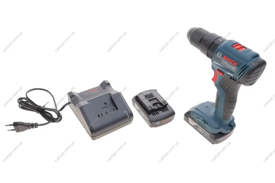 Шуруповерт акумуляторний GSB 185-LI 18V/2.0Ah 50 Нм (2 акб + зарядка) BOSCH 0 601 9K3 100 (фото 1)