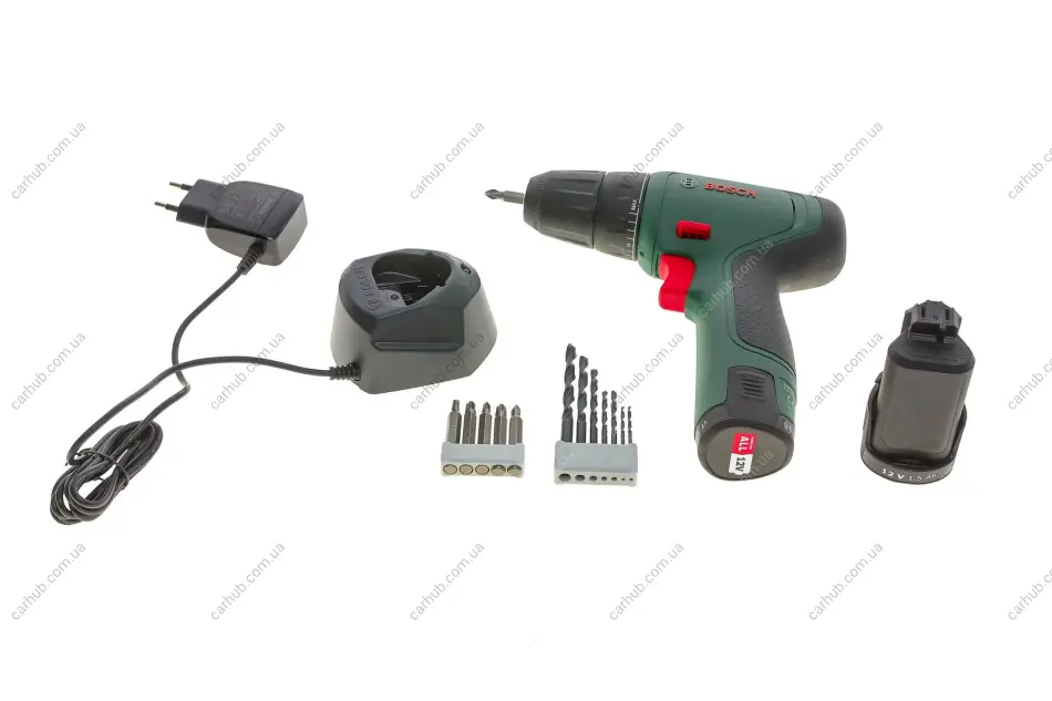 Шуруповерт акумуляторний EasyDrill 1200 (12V) з комплектом біт та свердел BOSCH 0 603 9D3 007 (фото 1)