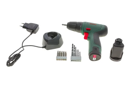 Шуруповерт акумуляторний EasyDrill 1200 (12V) з комплектом біт та свердел BOSCH 0 603 9D3 007