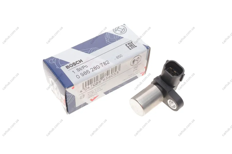 Датчик положення колінчастого вала SUBARU BRZ, FORESTER, IMPREZA, LEGACY II, LEGACY III, LEGACY IV, LEGACY V, OUTBACK, WRX, XV TOYOTA GT 86 1.5-2.5LPG 08.92- BOSCH 0 986 280 782 (фото 1)