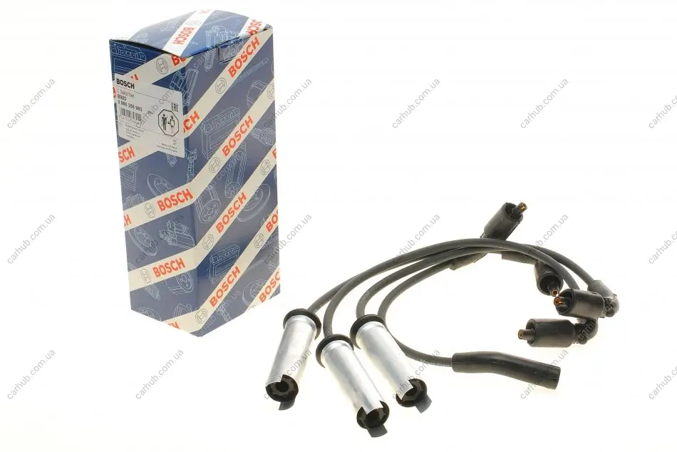 Провід запалювання Daewoo Lanos/Kalos 1.4/1.5 97- (к-кт) (високовольтні) BOSCH 0 986 356 980 (фото 1)