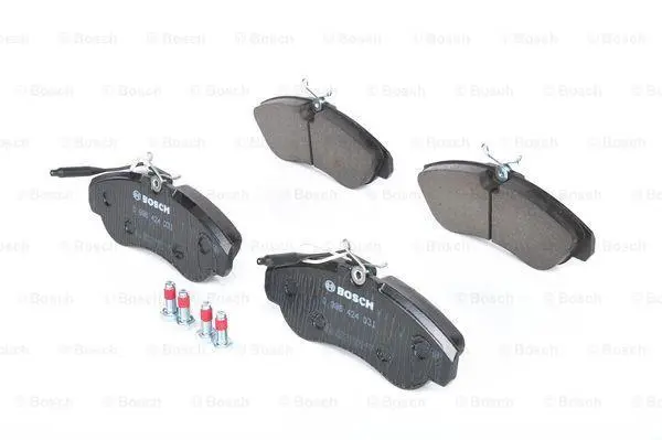 Комплект гальмівних колодок передн, CITROEN JUMPER I, JUMPER II FIAT DUCATO PEUGEOT BOXER 1.9D-2.8D 02.94-09.09 BOSCH 0 986 424 031 (фото 1)