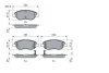 Комплект гальмівних колодок передн, FIAT TIPO 1.0-1.6D 10.15- BOSCH 0 986 424 042 (фото 2)