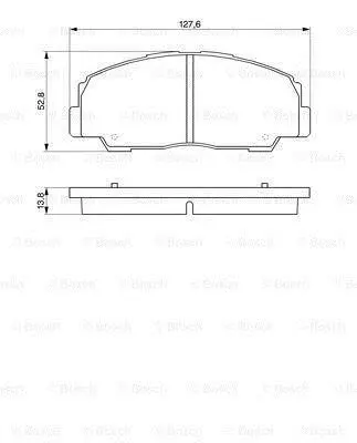 Комплект гальмівних колодок передн, DAIHATSU FEROZA, ROCKY, RUGGER, WILDCAT/ROCKY 1.6/2.0/2.8D 04.84-12.98 BOSCH 0 986 424 297 (фото 1)