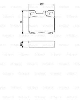 Колодки гальмівні (задні) MB C-class (W202) 93-00/E-class (W124) 93-95 0 986 424 358 BOSCH 0986424358