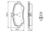 Комплект гальмівних колодок передн, MERCEDES A (W168) 1.4/1.6/1.7D 07.97-08.04 BOSCH 0 986 424 470 (фото 2)