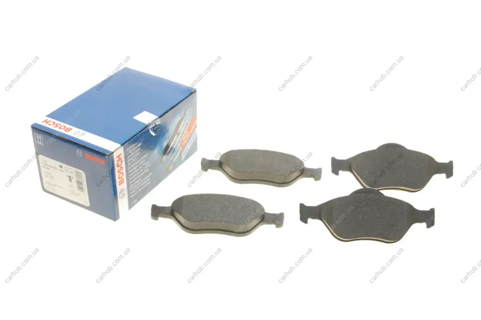 Комплект гальмівних колодок передн, FORD FIESTA, FIESTA IV, FIESTA V, FOCUS I, FUSION, KA, PUMA, STREET KA MAZDA 121 III, 2 1.2-2.0 08.95-12.12 BOSCH 0 986 424 558 (фото 1)