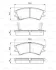 Комплект гальмівних колодок передн, HYUNDAI ATOS 1.0 02.98-03.02 BOSCH 0 986 424 575 (фото 8)