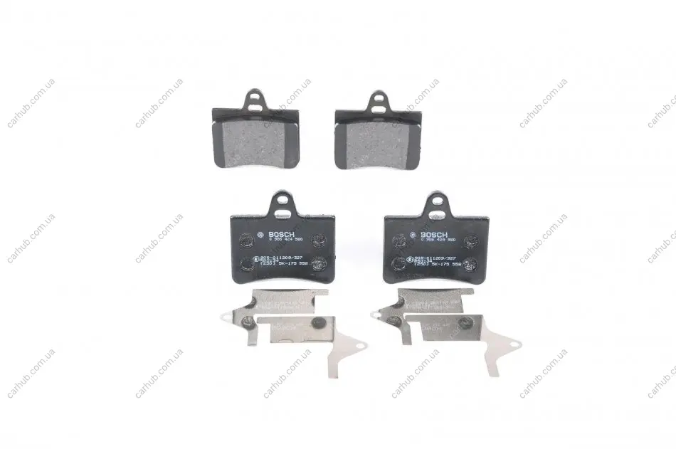 Комплект гальмівних колодок задн, CITROEN C5 I, C5 II 1.6D-3.0 03.01-09.08 BOSCH 0 986 424 580 (фото 1)