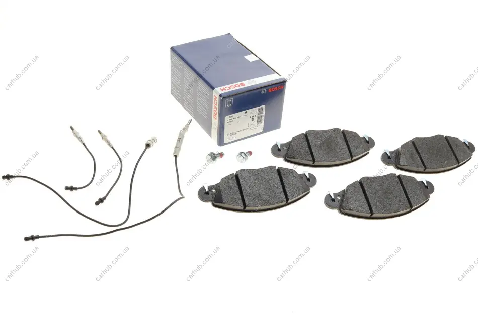 Колодки гальмівні (передні) Citroen С5 01- (+датчики) BOSCH 0 986 424 581 (фото 1)