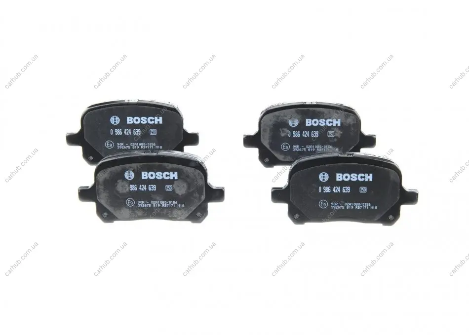 Колодки гальмівні (передні) Toyota Camry/Lexus ES 96-06 (Akebono) BOSCH 0 986 424 639 (фото 1)
