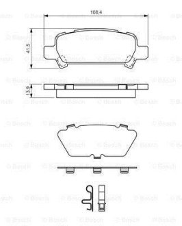 Тормозные колодки (задние) Subaru Impreza/Outback/Forester 95-09 (Sumitomo) BOSCH 0 986 424 650 (фото 1)