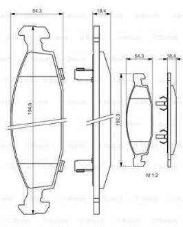 Тормозные колодки, дисковые BOSCH 0 986 424 666