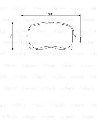 Комплект гальмівних колодок передн, TOYOTA COROLLA, PASEO, STARLET 1.3/1.5/1.6 05.95-02.00 BOSCH 0 986 424 692 (фото 1)